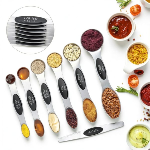 BOBIPRO Stainless Steel Measuring Cups Spoons Set Kitchen-4