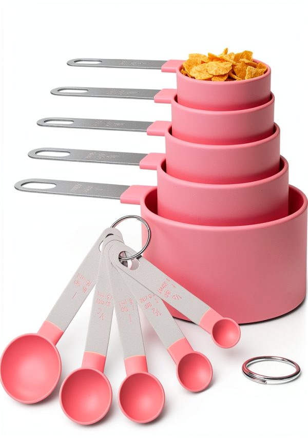 DJXRQY Measuring Cups Spoons Set Stainless Steel Stackable-0