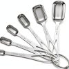 THLHKD Stainless Steel Measuring Spoons Set 6-Piece Kitchen-0