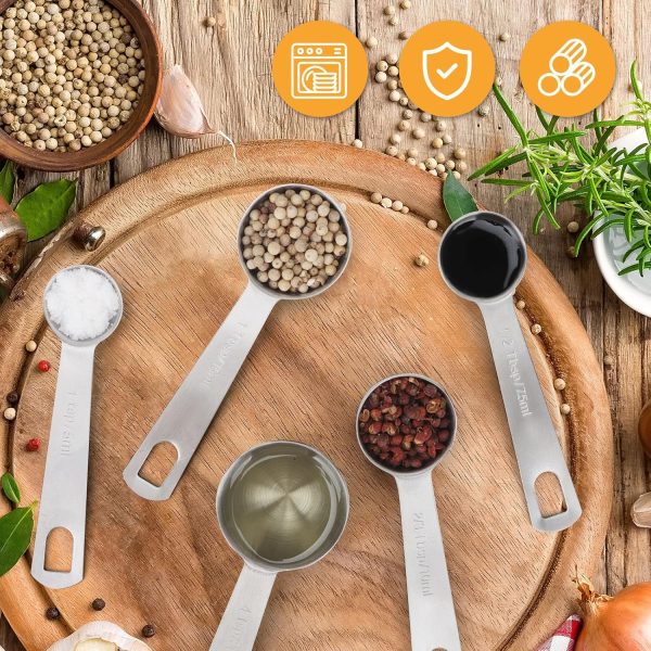 AUOIKK Stainless Steel Measuring Spoon Kitchen Baking Tool-5
