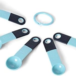 KitchenAid Measuring Spoons Set Aqua Sky Plastic 5 Piece-0