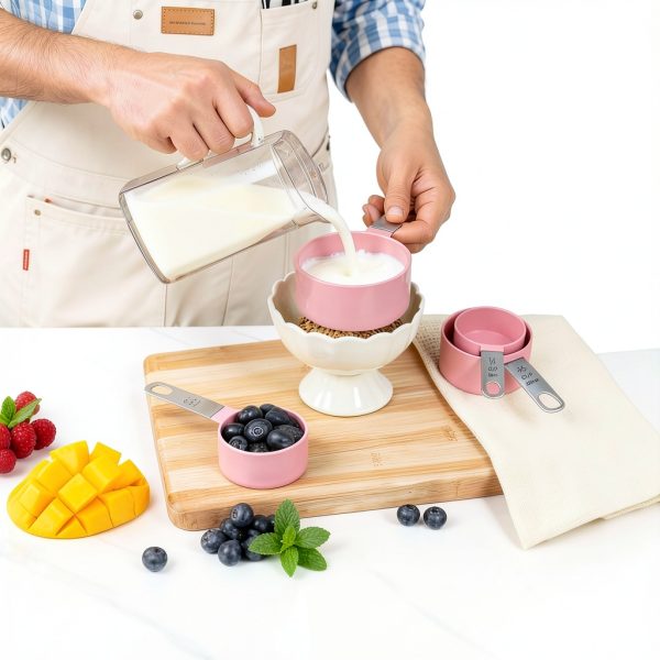 DJXRQY Measuring Cups Spoons Set Stainless Steel Stackable-4