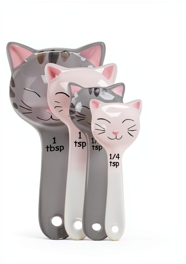 Trendsettings Cat Measuring Spoons Ceramic Kitchen Baking-3