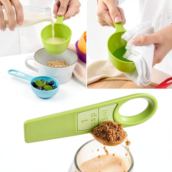 HAWOWZ Measuring Spoons Set Plastic Kitchen Utensils 12-2