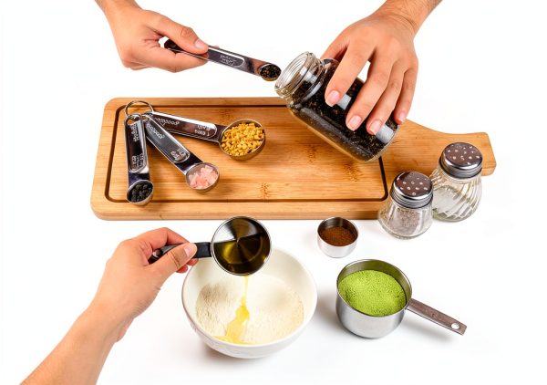 Stainless Steel Measuring Spoons Strelitsia Nestable-2