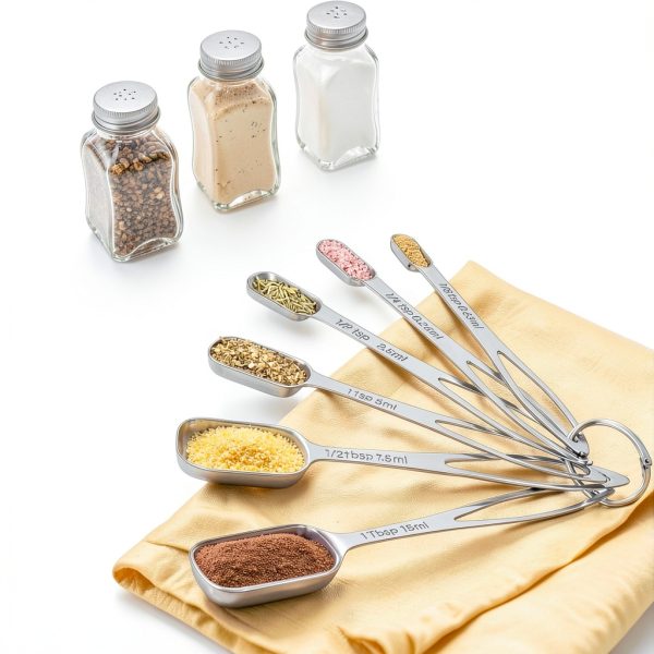 THLHKD Stainless Steel Measuring Spoons Set 6-Piece Kitchen-1