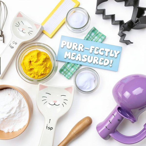 Cat Measuring Spoons Ceramic Kitchen Set Goodscious Brand-5