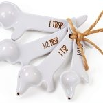 Dachshund Measuring Spoons Ceramic Stackable Kitchen Baking-0