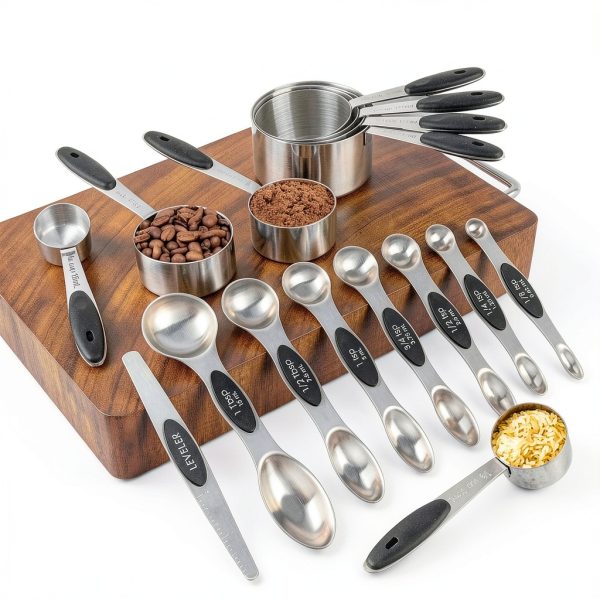BOBIPRO Stainless Steel Measuring Cups Spoons Set Kitchen-5