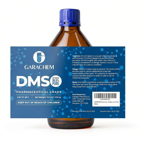 GARACHEM USP Grade DMSO Solvent 99.9% Pure 8.6oz Glass Bottle-5