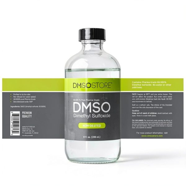 DMSO Store 99.995% Dimethyl Sulfoxide Lab Grade Solvent 6x4x4in Bottle-2