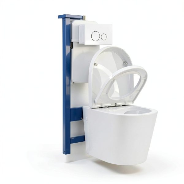 HOROW Concealed Toilet Tank Carrier Wall Mounted Dual Flush 1.1/1.6-4
